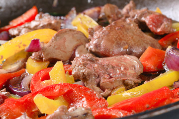 Chicken liver stir fry