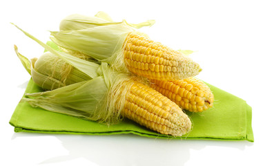 fresh corn, isolated on white