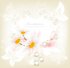 Flower invitation card