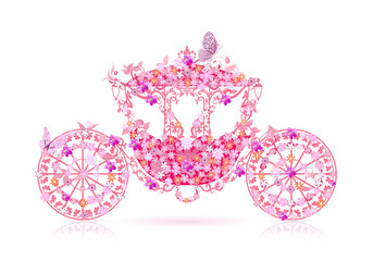 vintage floral carriage
