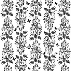 vintage floral background seamless