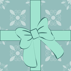 Gift card template wit bow