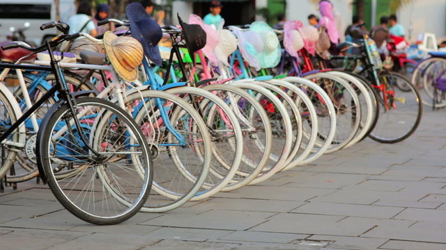 bicycle rental, kota, jakarta, indonesia