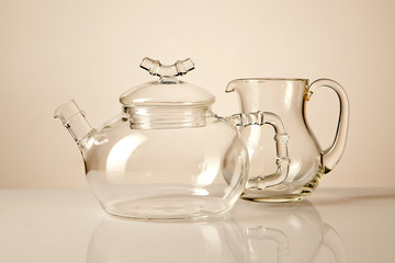 Teapot and creamer