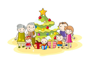 Obraz na płótnie Canvas 家族のクリスマス