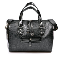 Black female bag isolated over white