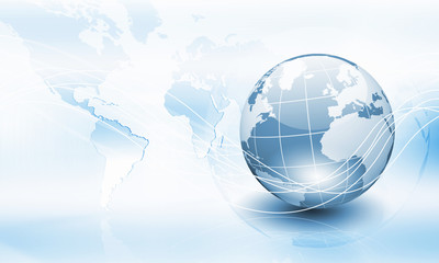 Planet earth and technology background