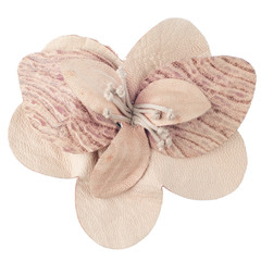 Leather pink flower