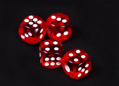 Red gambling dices