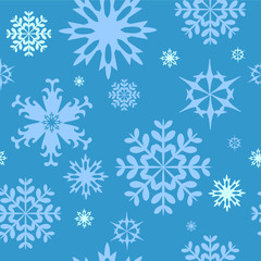 Fototapeta na wymiar Seamless winter background with snowflakes