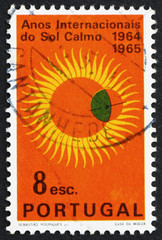 Postage stamp Portugal 1964 Partial Eclipse of Sun