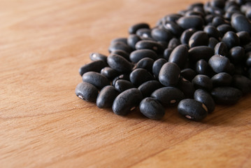 Close up of pile of black beans