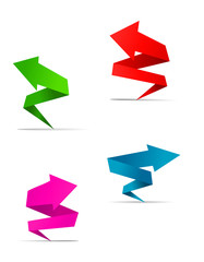 Origami arrow banners