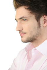 Obraz premium Portrait of a young man, profile view