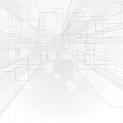 Perspective outline drawing background.