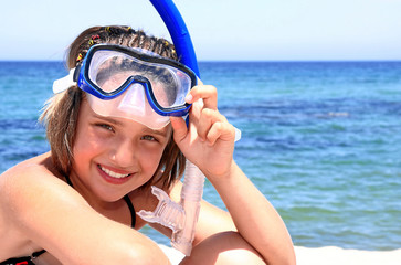 Mädchen am Strand