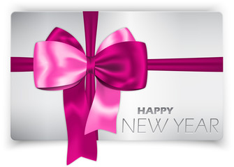 Gift card with pink bow