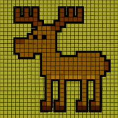 Cerf de Pixel. Illustration vectorielle 10 eps. Thème des vacances