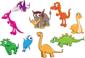 Obraz na płótnie Canvas Kolekcja dinozaurów