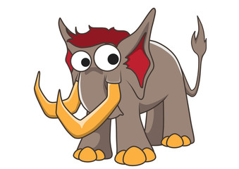 Mammoth vector cartoon