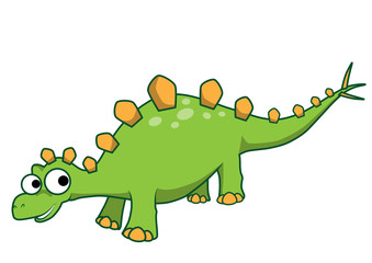 Stegosaurus vector cartoon