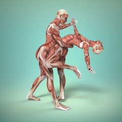 Obraz na płótnie Canvas Anatomia Pareja de Baile