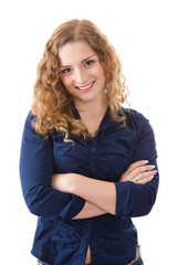 Gl&uuml;ckliches junges M&auml;dchen