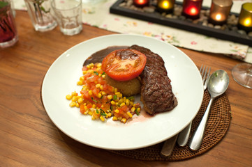 Delicious beef steak