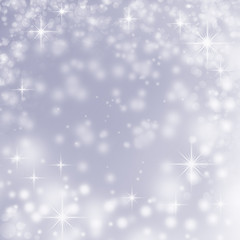 Fototapeta na wymiar białe światła Boże Narodzenie na niebieskim tle streszczenie