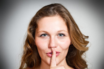 Naklejka premium a sign of being quiet- hush