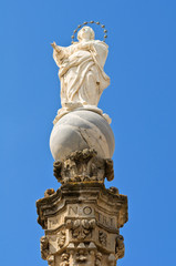 Fototapeta premium Virgin column. Nardò. Puglia. Italy.