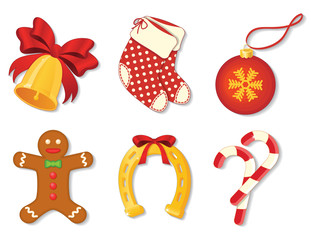 collection of vector christmas symbols