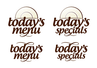 Today`s Menu icons set.