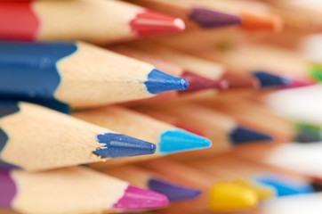 Colored pencils macro