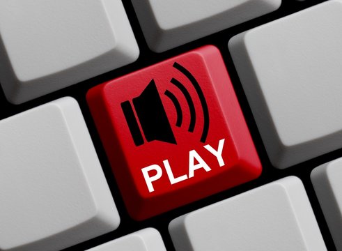 Play - Lautsprechersymbol auf Tastatur