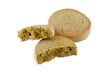 Fototapeta na wymiar tasty cookie with green tea