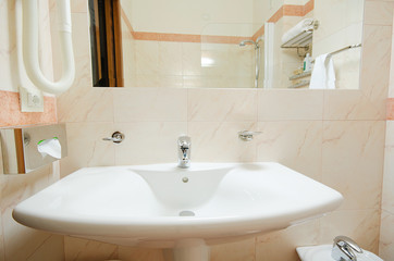 Sink in the modern bathroom