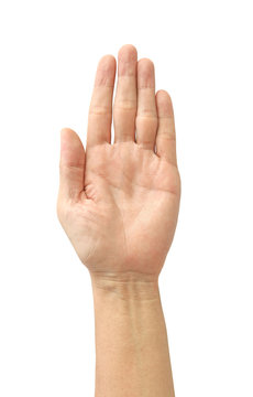 Hand symbol isolated on white background