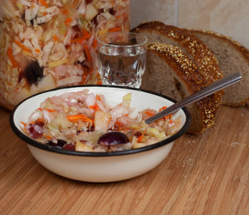 Sauerkraut cabbage . Provence style.