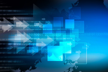 abstract background technology arrow button blue