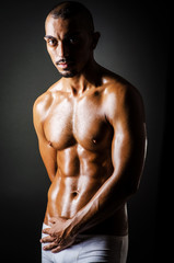 Fototapeta premium Bodybuilder with muscular body