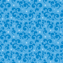 Abstract blue curl background