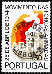 Postage stamp Portugal 1974 Rainbow and Dove
