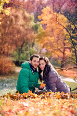 couple in the autumn park