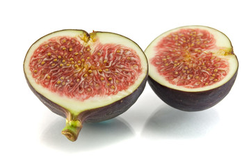 ripe fig isolated on a white background