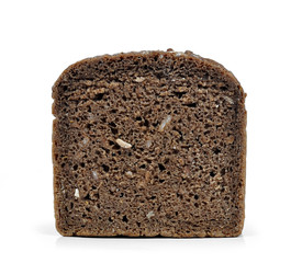 Whole wheat bread Isolated on white background