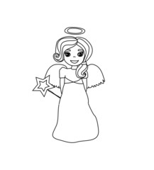 Christmas doodle angel