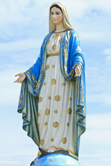 Virgin mary statue at Chantaburi province, Thailand.