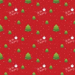 Glossy christmas seamless red background pattern