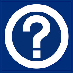 Schild blau - Information